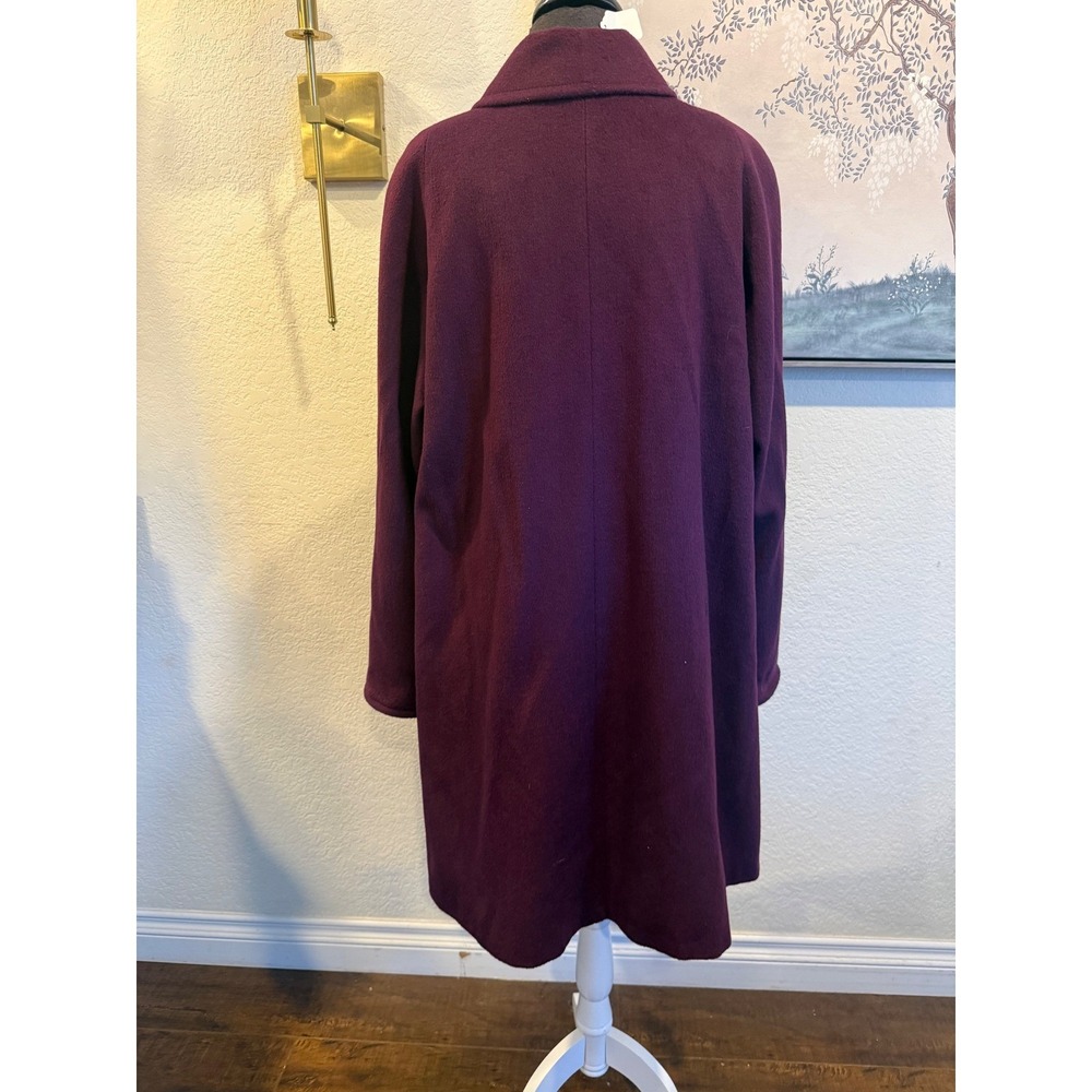 Ashley Scott Vintage Purple‎ Wool Blend Coat Made in USA Textured Buttons 25x36 - Picture 3 of 8
